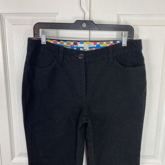 Boden Size 8 Pants Black Velvet Bootcut Mid Rise Flare Leg trousers - Picture 6 of 6